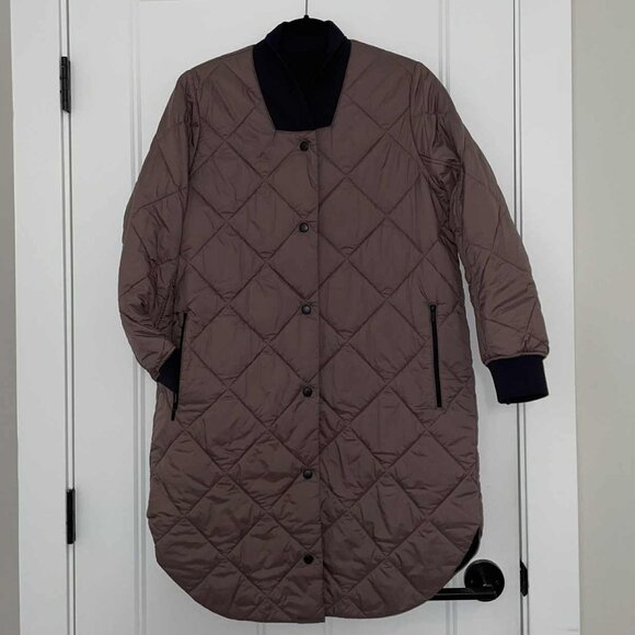 Lululemon Enough Puff Reversible Jacket - Mauve Stone/Black - VEUC - FITS LARGE! - Picture 3 of 14